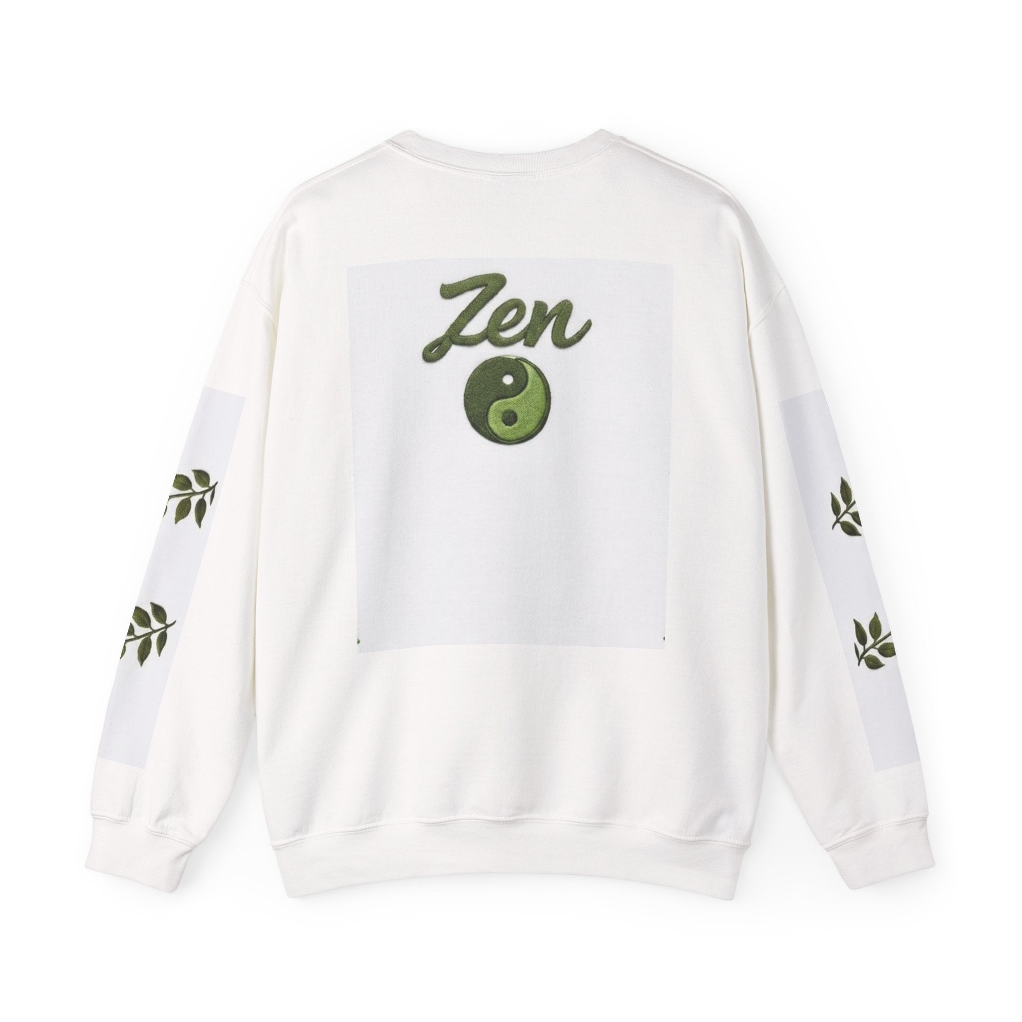Zen Yin Yang Crewneck Sweatshirt — "Zen" Graphic with Japanese Peace Characters